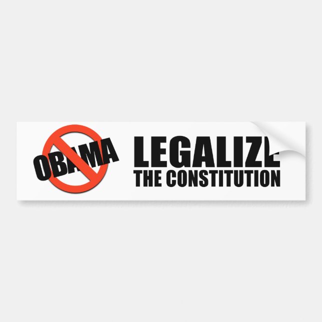 Legalisieren Sie die Konstitution Autoaufkleber (Vorne)