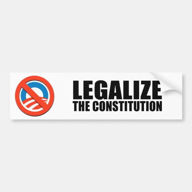 Legalisieren Sie die Konstitution Autoaufkleber (Vorne)