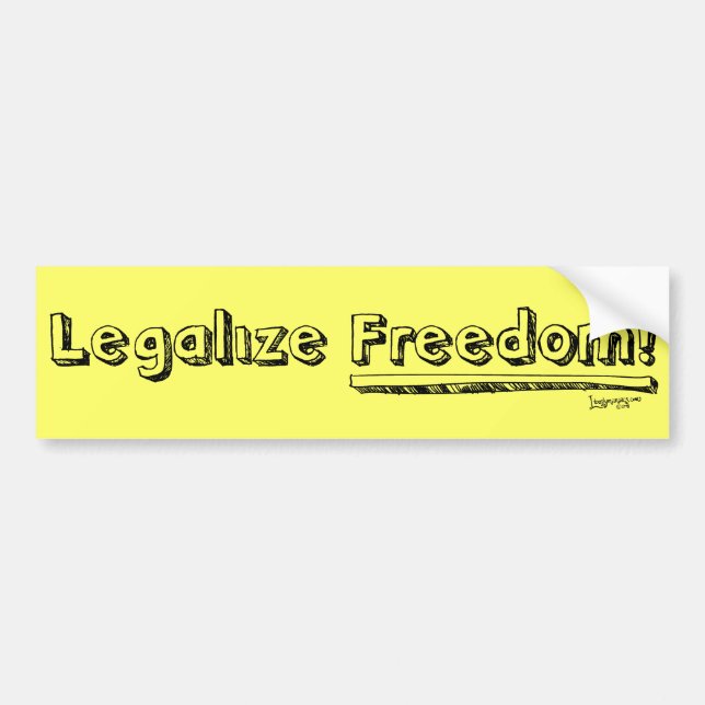 Legalisieren Sie Freiheit! Autoaufkleber (Vorne)