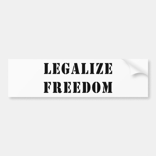 Legalisieren Sie Freiheit Autoaufkleber (Vorne)