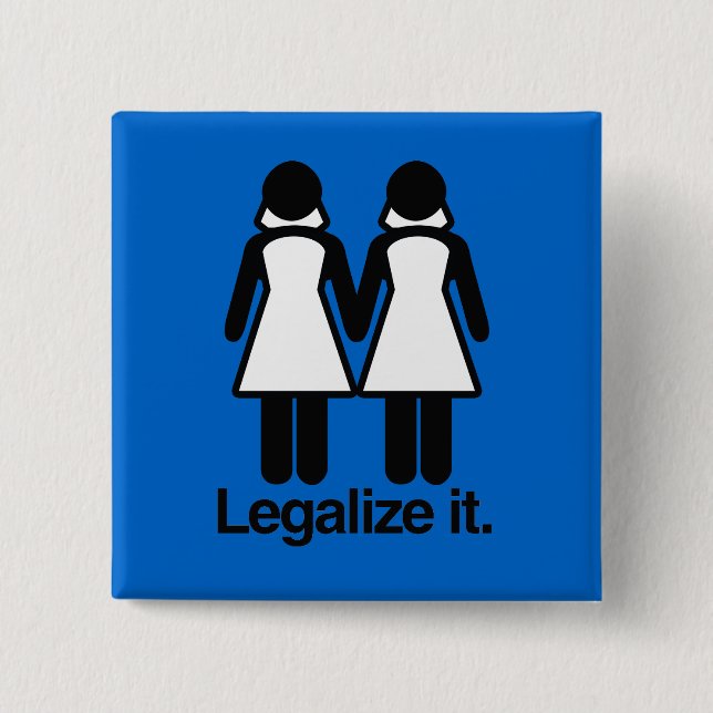 LEGALISIEREN SIE LESBISCHE HOCHZEITEN BUTTON (Vorderseite)