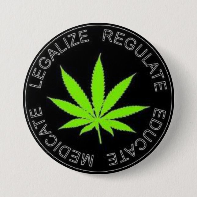 Legalisieren Sie Unkraut-Knopf Button (Vorderseite)