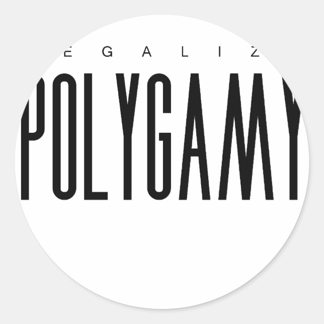 Legalisieren von Polygamy Runder Aufkleber (Vorderseite)