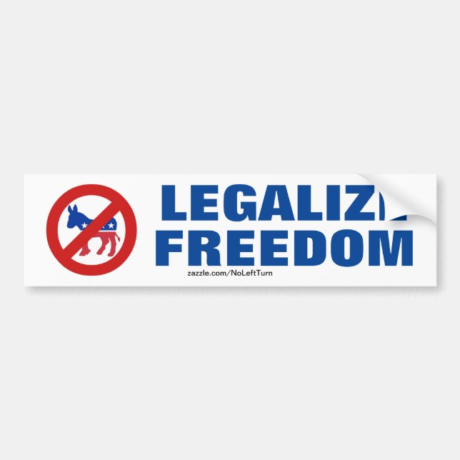 Legalisierung der Freiheit Autoaufkleber (Vorne)