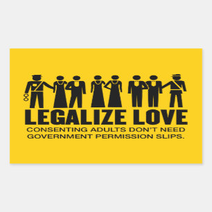 Legalisierung der Liebe Rechteckiger Aufkleber