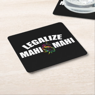 Legalisierung Mahi Mahi Mahi Fish Legalisierung vo Rechteckiger Pappuntersetzer