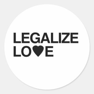 LEGALIZE LOVE.png Runder Aufkleber