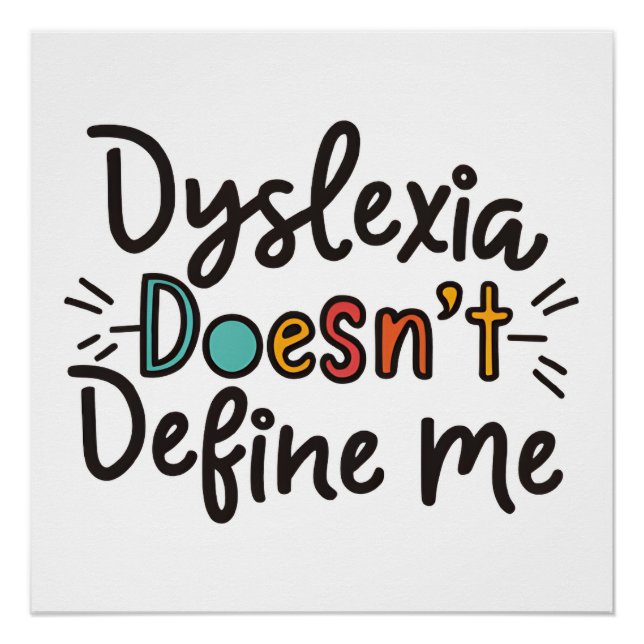 Legasthenie definiert mich nicht als Dyslexie-Bewu Poster (Vorderseite)