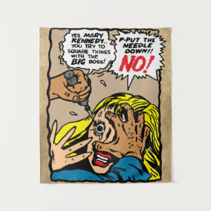 "Lege die Nadel ab!" Wandteppiche