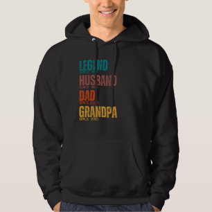 Lege Husband Vater Opa Retro Custom Seit dem Jahr Hoodie