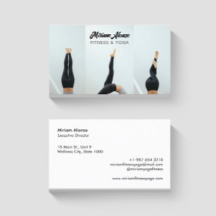 Lege Yoga Posen Fitness & Yoga White Business Card Visitenkarte
