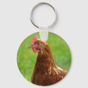 Legehenne-Rhode Island Rot-Huhn Schlüsselanhänger