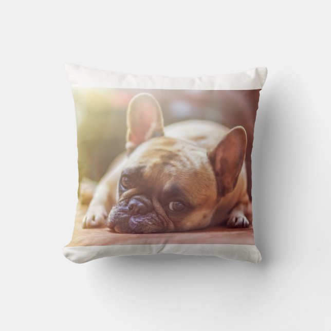 Legen der französischen Bulldogge Kissen (Vorderseite)
