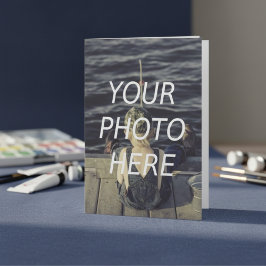 Legen Sie ein Foto in eine Grußkarte ein Karte