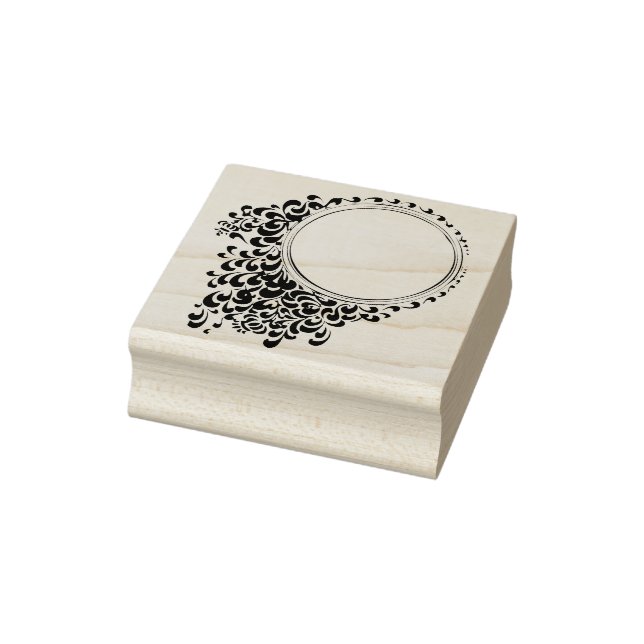 legen Sie Ihren Namen Blume Kreis Gummistempel (Stempel)