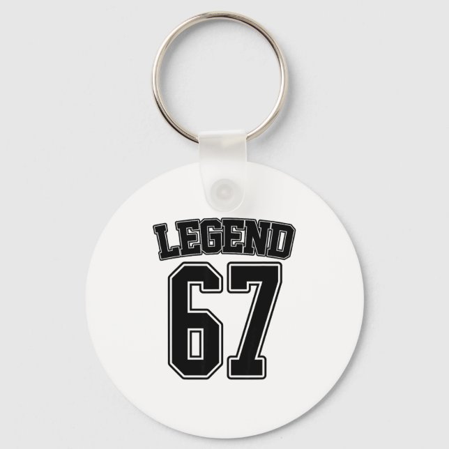 Legend 67 Six Seven Srts Number Varsity Team 67th  Schlüsselanhänger (Vorderseite)