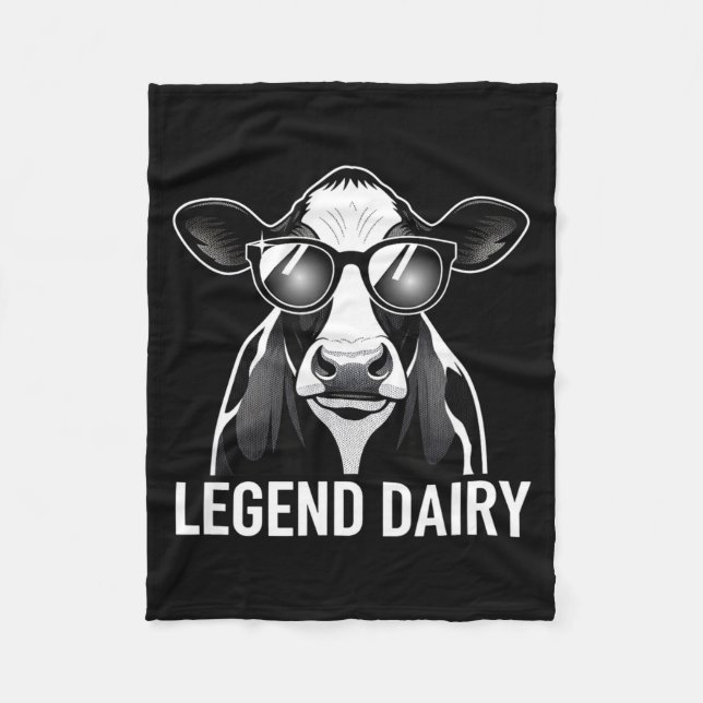Legend Dairy, Cool Cow With Sungles  Fleecedecke (Vorderseite)