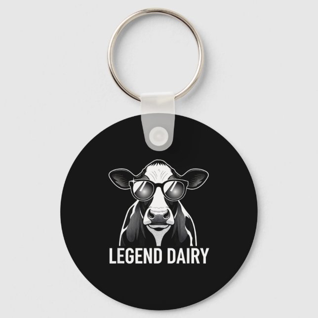 Legend Dairy, Cool Cow With Sungles  Schlüsselanhänger (Vorderseite)