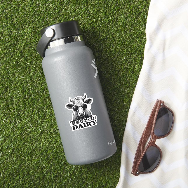 Legend Dairy Funny Farmer Cow Farmer Pun Graphic T Aufkleber (HydroFlask Insitu)