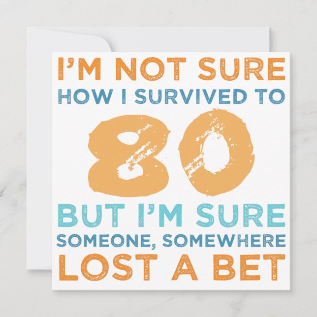 Legend des 80. Geburtstags Karte (Vorderseite)