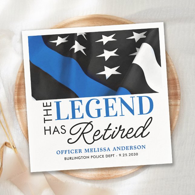 Legend hat das Blue Police Retirement Party Serviette (Von Creator hochgeladen)
