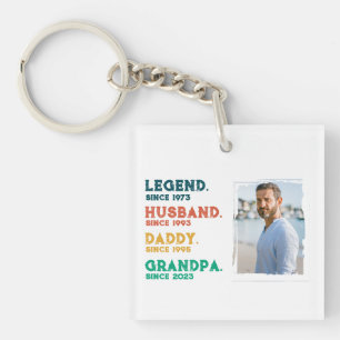 Legend Husband Daddy Grandpa Personalisierter T - Schlüsselanhänger