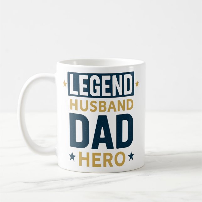Legend Husband Vater Hero Kaffeetasse (Links)