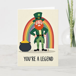 Legend Leprechaun Glückwunschkarte Karte