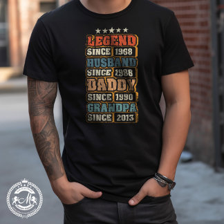 Legend Mari Daddy Grand-père Customisé T-shirt