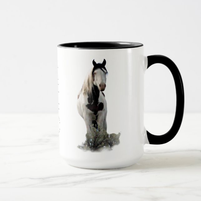 LEGEND Medicine Hat Mustang Stallion "Shaman" Tasse (Rechts)