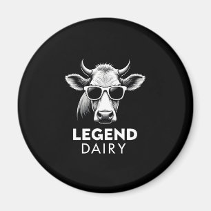 Legend Milch lustiger Bauer Kuh Bauer Pun Grafik T Magnet
