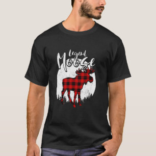Legend Moose Red Kariert Buffalo Matching Family P T-Shirt