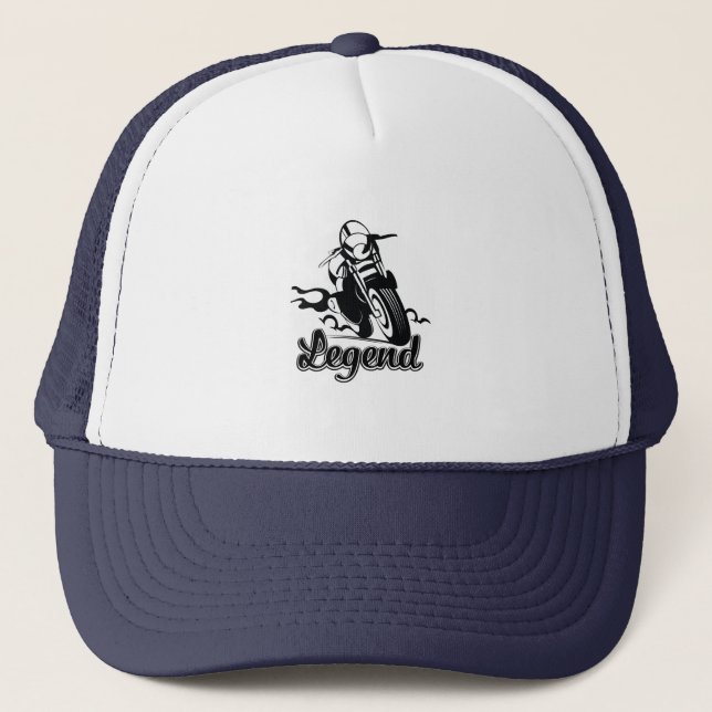 Legend Motorrad-T - Shirt Truckerkappe (Vorderseite)