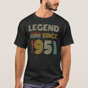 Legend seit 1951 72 Jahre alte Geschenke Retro 72. T-Shirt