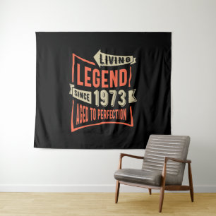 Legend seit 1973 Geburtstagsgeschenk Wandteppich
