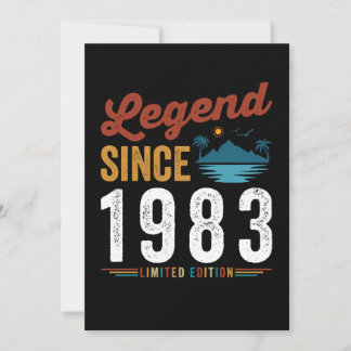 Legend seit 1983 Geburtstag Retro Vintag Einladung