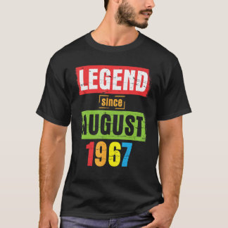 Legend Seit August 1967 glücklich Geburtstag 56 Ja T-Shirt