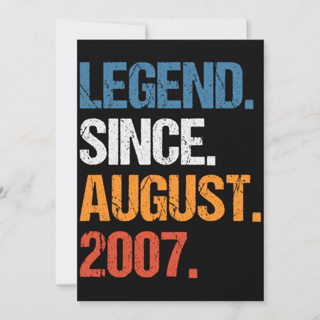 Legend seit August 2007 Geburtstag Einladung (Vorderseite)