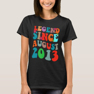 Legend Seit August 2013 Vintag Geburtstag Retro Vi T-Shirt