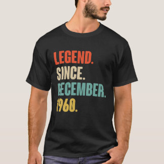 Legend Seit Dezember 1960 - Vintag 1960 60th Bir T-Shirt