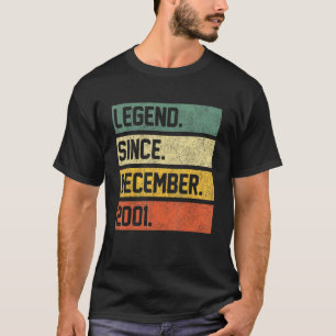 Legend Seit Dezember 2001 21 Jahre alt 21. Geburts T-Shirt