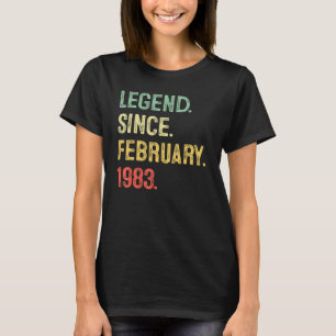Legend Seit Februar 1983 40. Tagesgeschenke 40 Jah T-Shirt