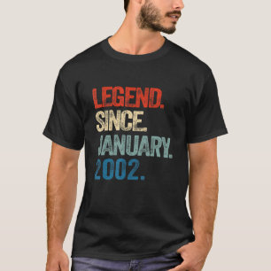 Legend Seit Januar 2002 21 Jahre alt 21. Geburtsta T-Shirt