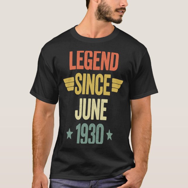 Legend seit Juni 1930 T-Shirt (Vorderseite)