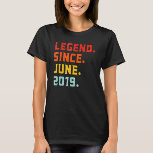 Legend Seit Juni 2019 3. Geburtstag Vintag 3 Jahr T-Shirt