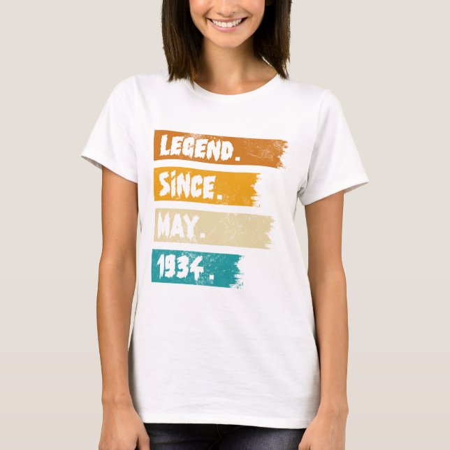 Legend Seit Mai 1934 T-Shirt (Vorderseite)