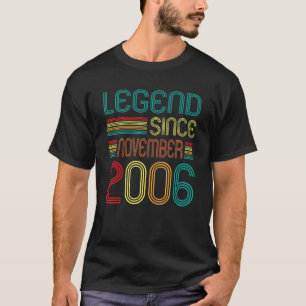 Legend Seit November 2006 Retro 16 Jahre alt 16. T-Shirt