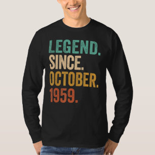 Legend Seit Oktober 1959 63 Jahre alt 63. Geburtst T-Shirt