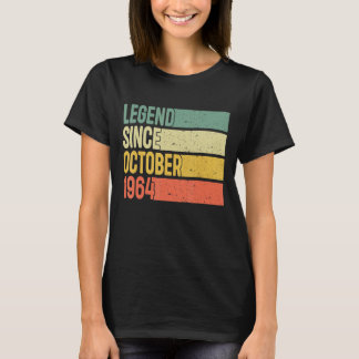 Legend Seit Oktober 1964 58 Jahre alt 58. Geburtst T-Shirt