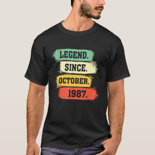 Legend Seit Oktober 1987 u2013 Glückwunsch Geburts T-Shirt